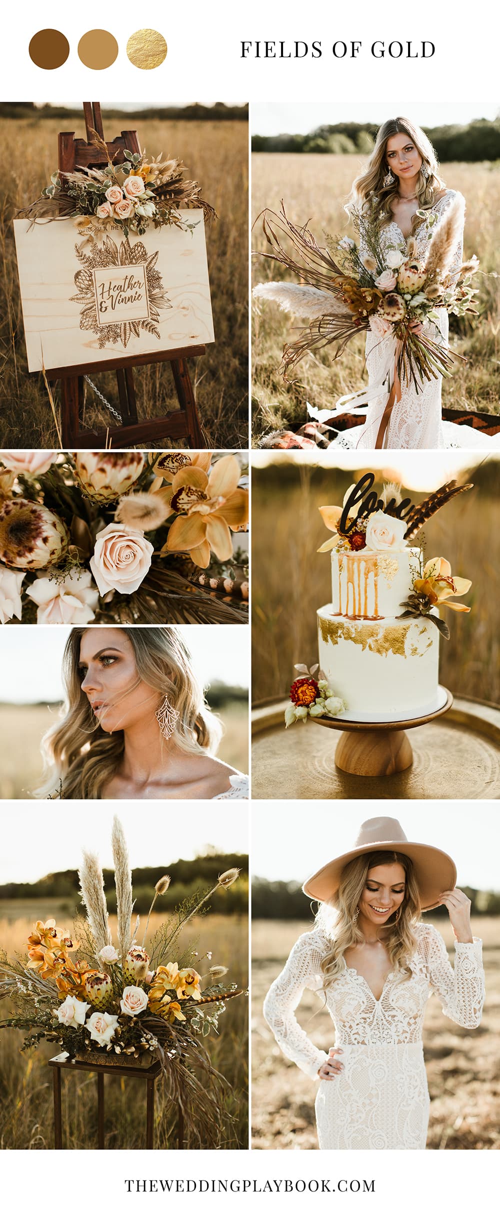 Fields of Gold Wedding Inspiration | Photography: Sam McGrath