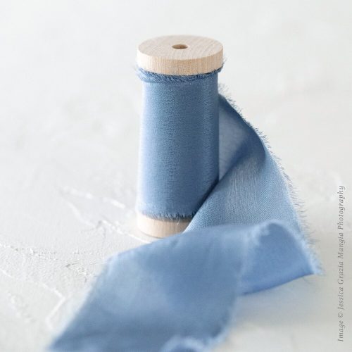 French Blue Luxe Silk Wedding Ribbon