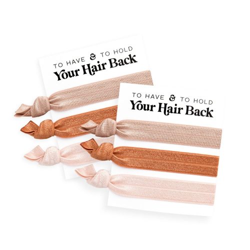 Bridesmaid Proposal Hair Tie Card in Neutral Tones "To Have And To Hold Your Hair Back"