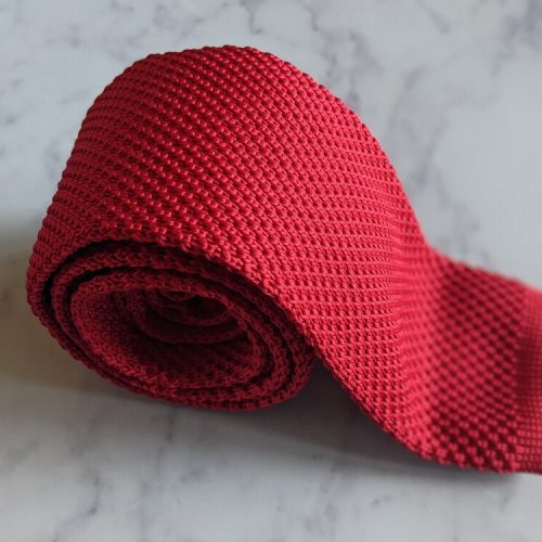 Red Handmade Knitted Tie