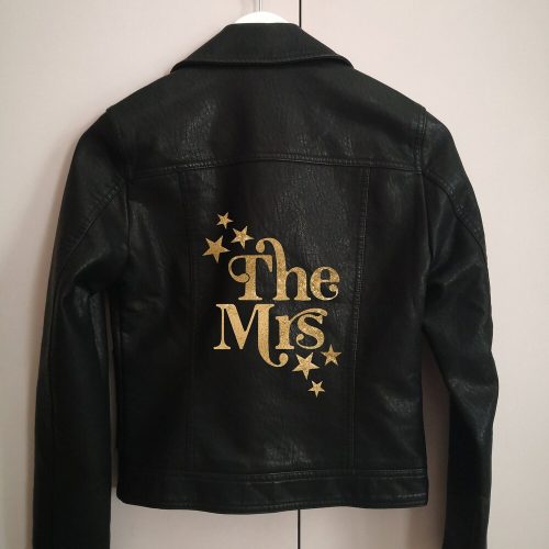 "The Mrs" With Stars Wedding Jacket DIY Painting Kit