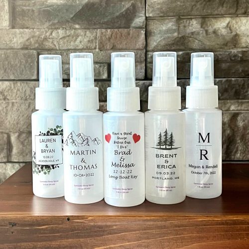 Lavender and Chamomile Mini Sleep Spray Personalized Wedding Favor