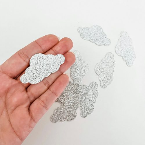Glitter Cloud Confetti Bridal Shower Decorations - 50 Pieces