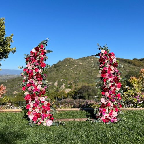 Hot Pink, Fuchsia and Blush Faux Flower Wedding Ceremony Package