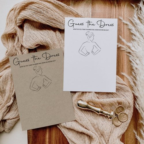 "Guess The Dress" Bridal Shower Game - Digital Download