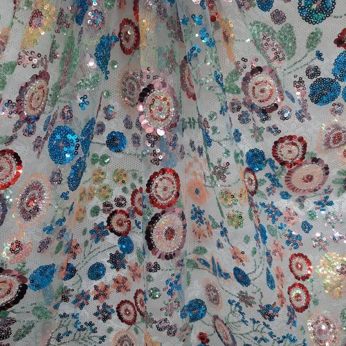 Colourful Sequinned Wedding Veil