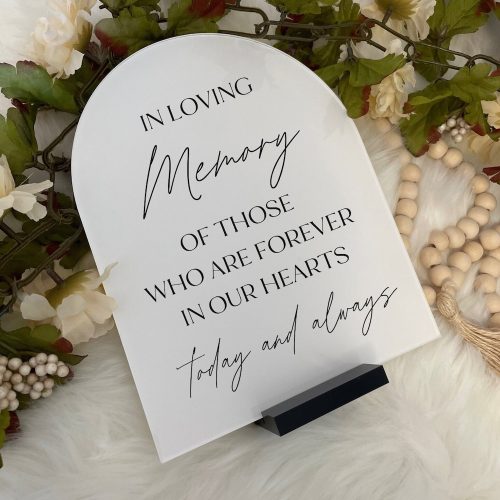 In Loving Memory Wedding Signs