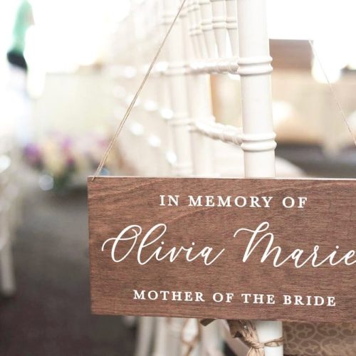 Reserved Seat In Memory Of Wedding Chair Sign