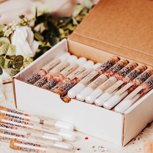 Rose Bath Salts Wedding Favors