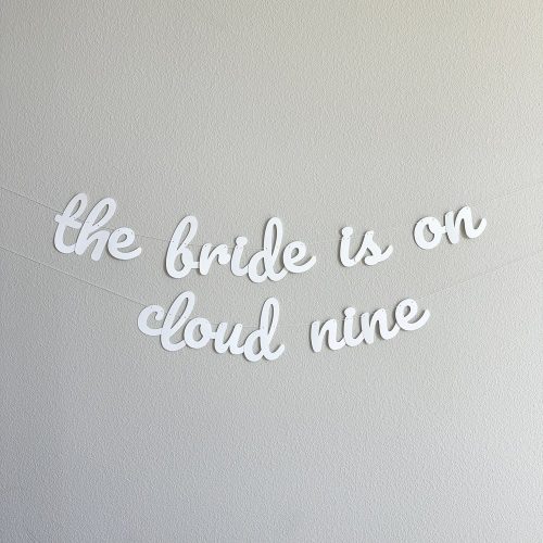 "The Bride Is On Cloud Nine" Bridal Shower Banner, Custom Colors
