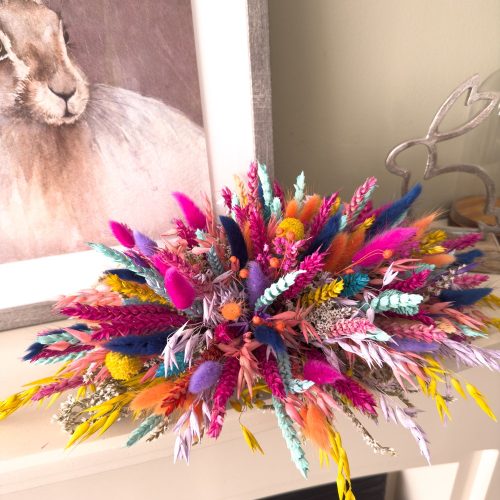 Premium Dried Flower Wedding Table Centerpieces in Rainbow Colors