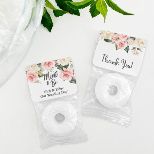 "Mint to Be" Floral Personalized Wedding Favors