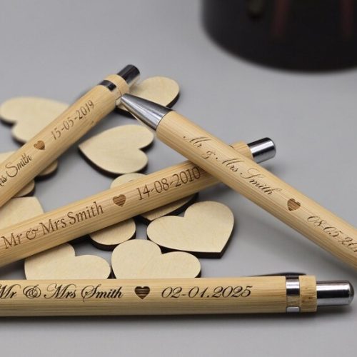 Personalized Eco-Friendly Bamboo Wedding Pen