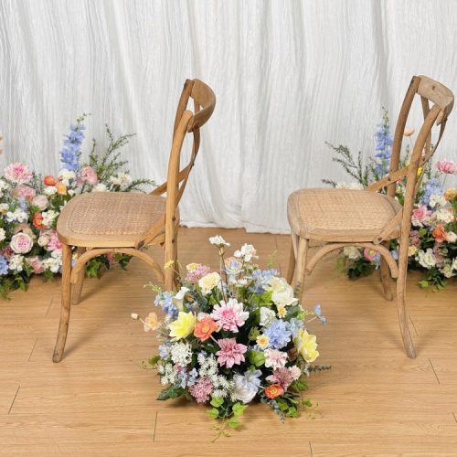 Pastel Silk Wildflower Wedding Arrangements