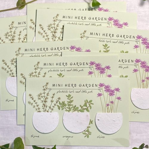 Plantable Herb Seed Favor for Fresh off the Market Bridal Shower