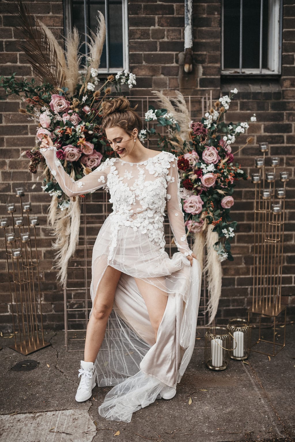 Industrial Chic Wedding Inspiration in Berry Hues | Photography: Loop Studios