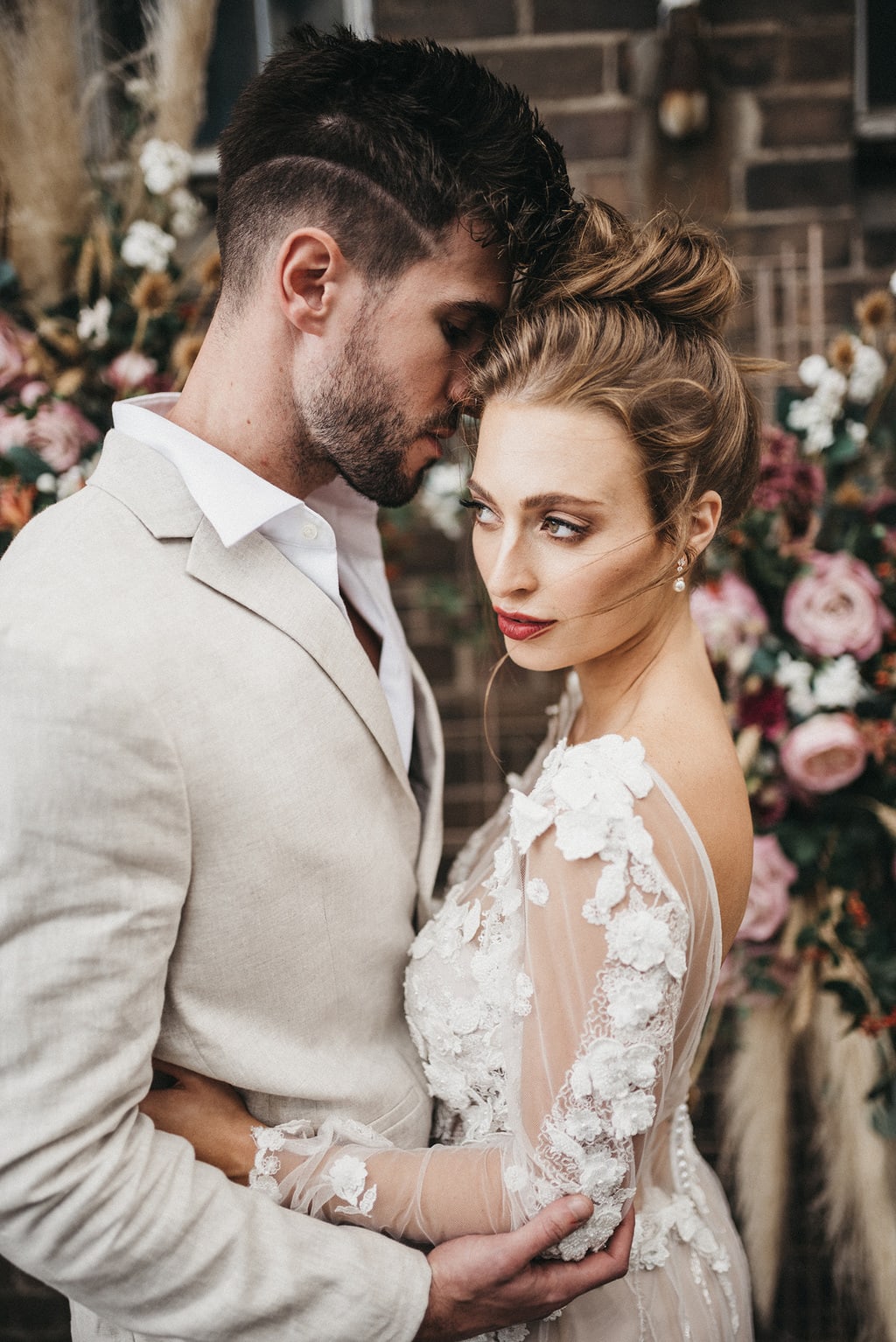 Industrial Chic Wedding Inspiration in Berry Hues | Photography: Loop Studios