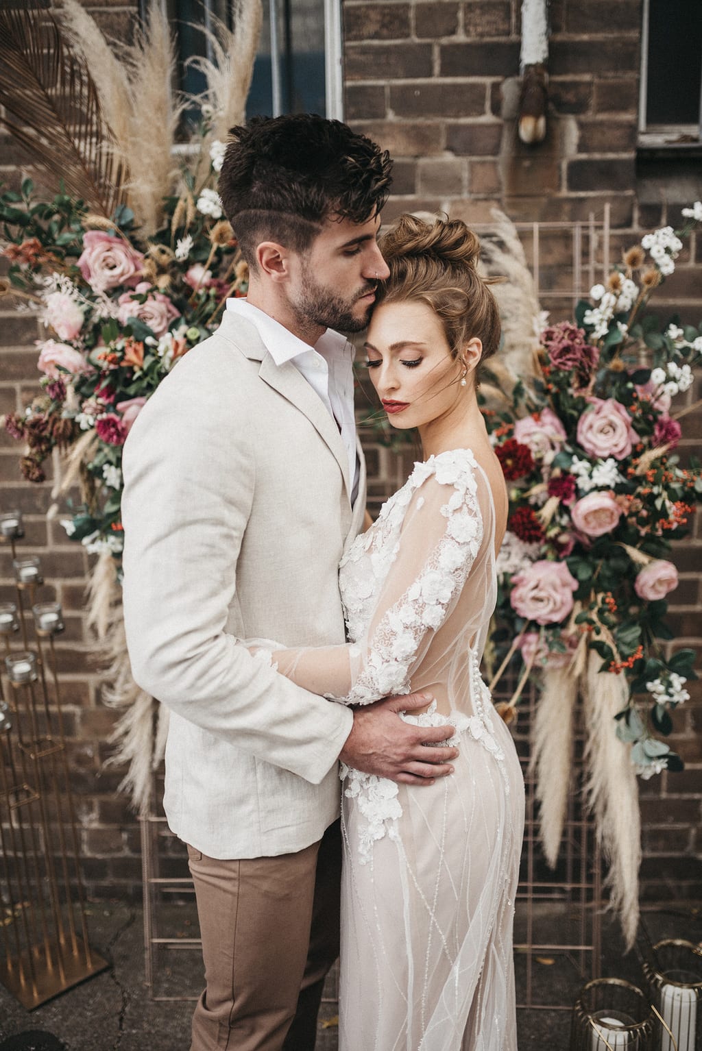Industrial Chic Wedding Inspiration in Berry Hues | Photography: Loop Studios