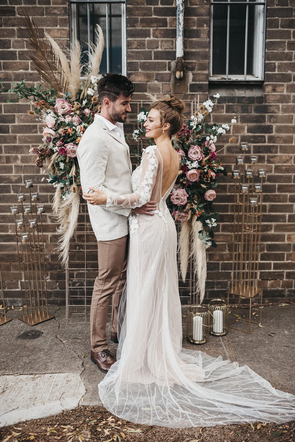 Industrial Chic Wedding Inspiration in Berry Hues | Photography: Loop Studios