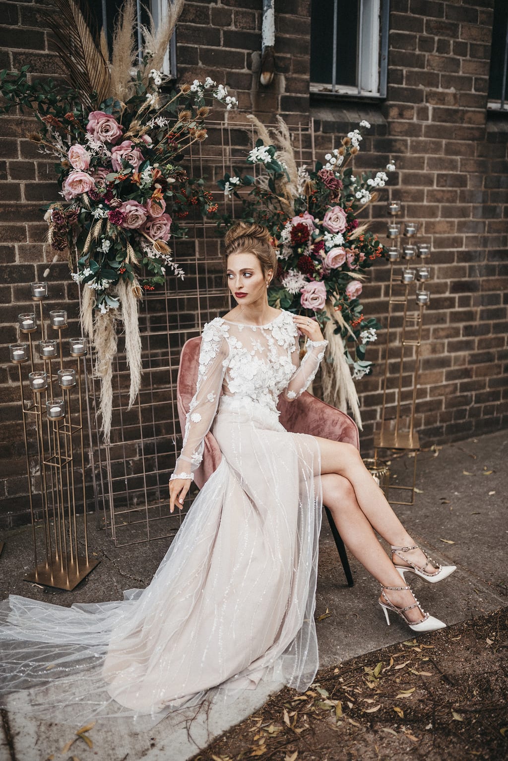 Industrial Chic Wedding Inspiration in Berry Hues | Photography: Loop Studios