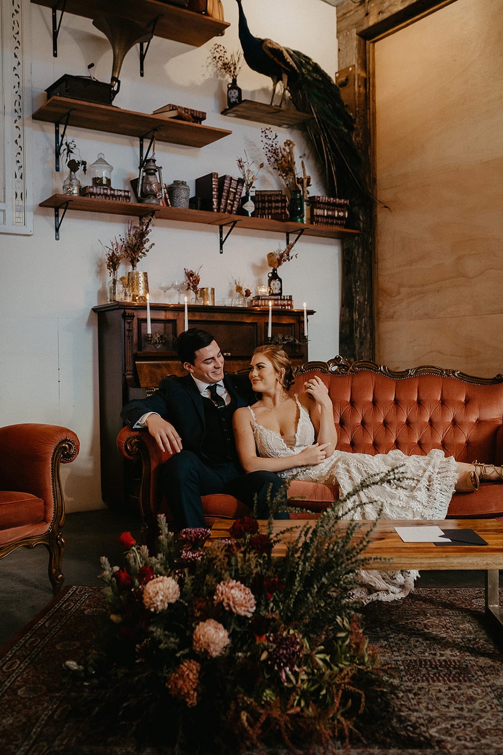 Intimate Modern Wedding Inspiration in Rust, Stone & Black | Photography: Doe and Deer Photography