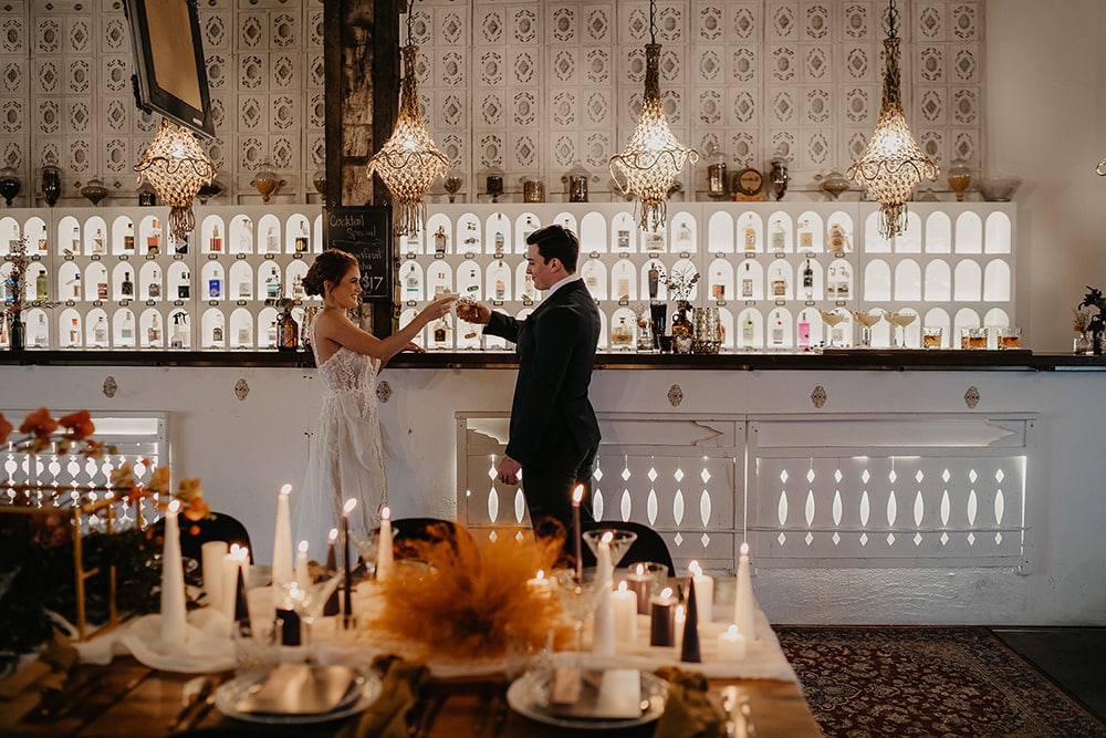Intimate Modern Wedding Inspiration in Rust, Stone & Black | Photography: Doe and Deer Photography