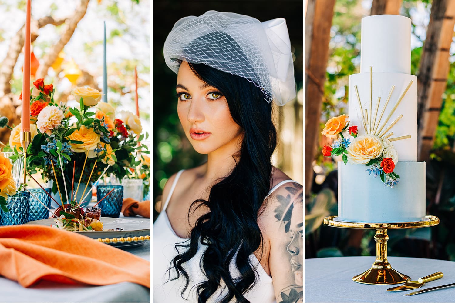 Bright Mid-Century Summer Wedding Inspiration with Sunburst Details