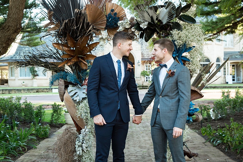 Modern Rustic Wedding Inspiration in Moody Blue & Copper | Jasmine Skye Photography