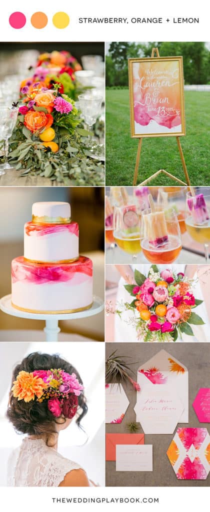 Strawberry, Orange & Lemon Wedding Mood Board