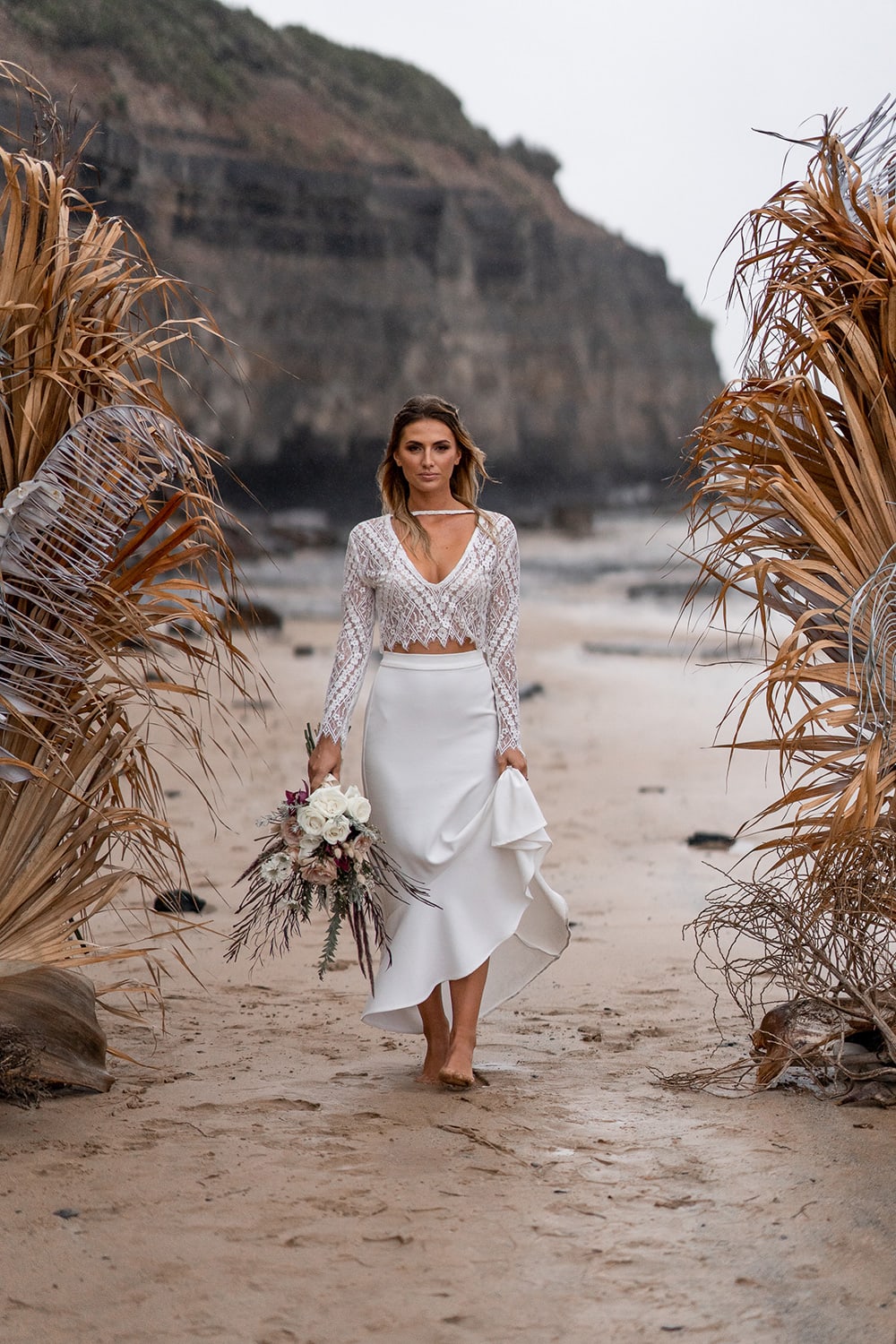 Natural Boho Beach Wedding Inspiration | Photography: Michael Boyle Photography