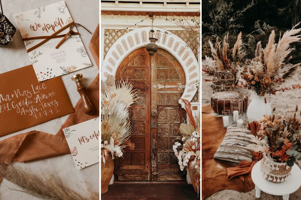 Boho Rust & White Wedding Ideas