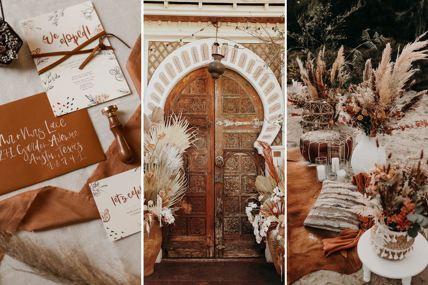 Boho Rust & White Wedding Ideas