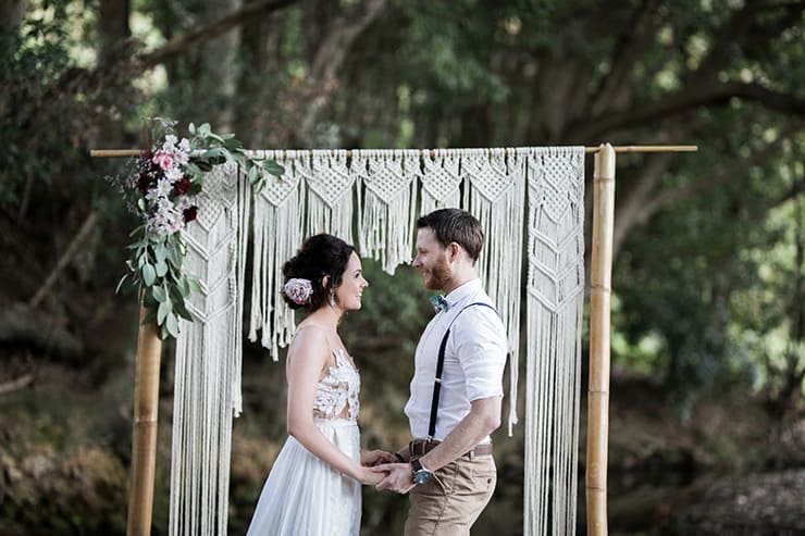 Rustic Boho Wedding Inspiration in Blush and Olive | Katrina Cram Photography