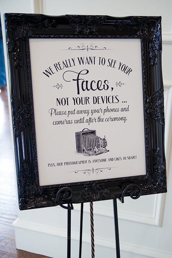 Unplugged Wedding Ceremony Sign | Brittany Barclay