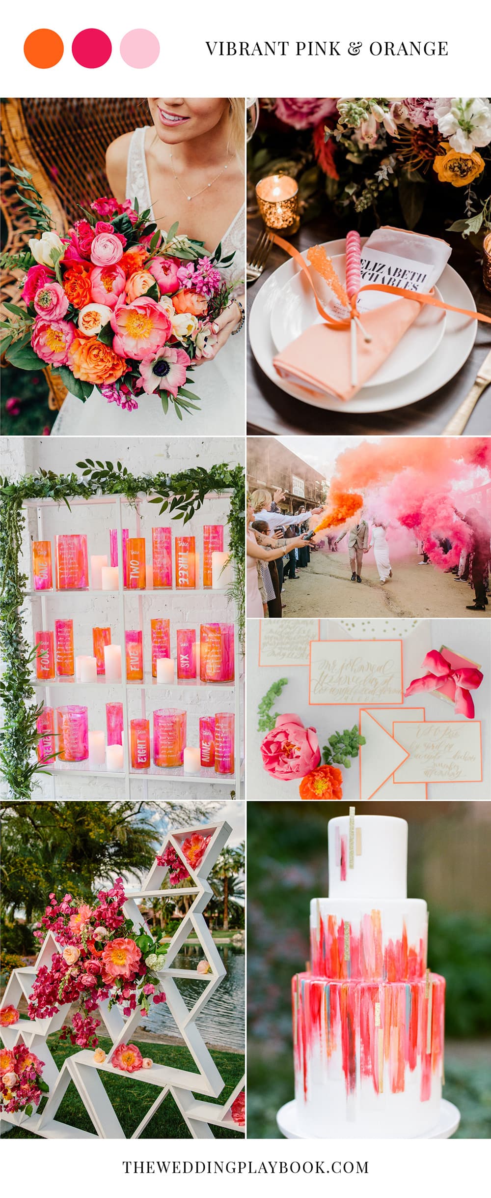 Vibrant Pink & Orange Wedding Inspiration | The Wedding Playbook