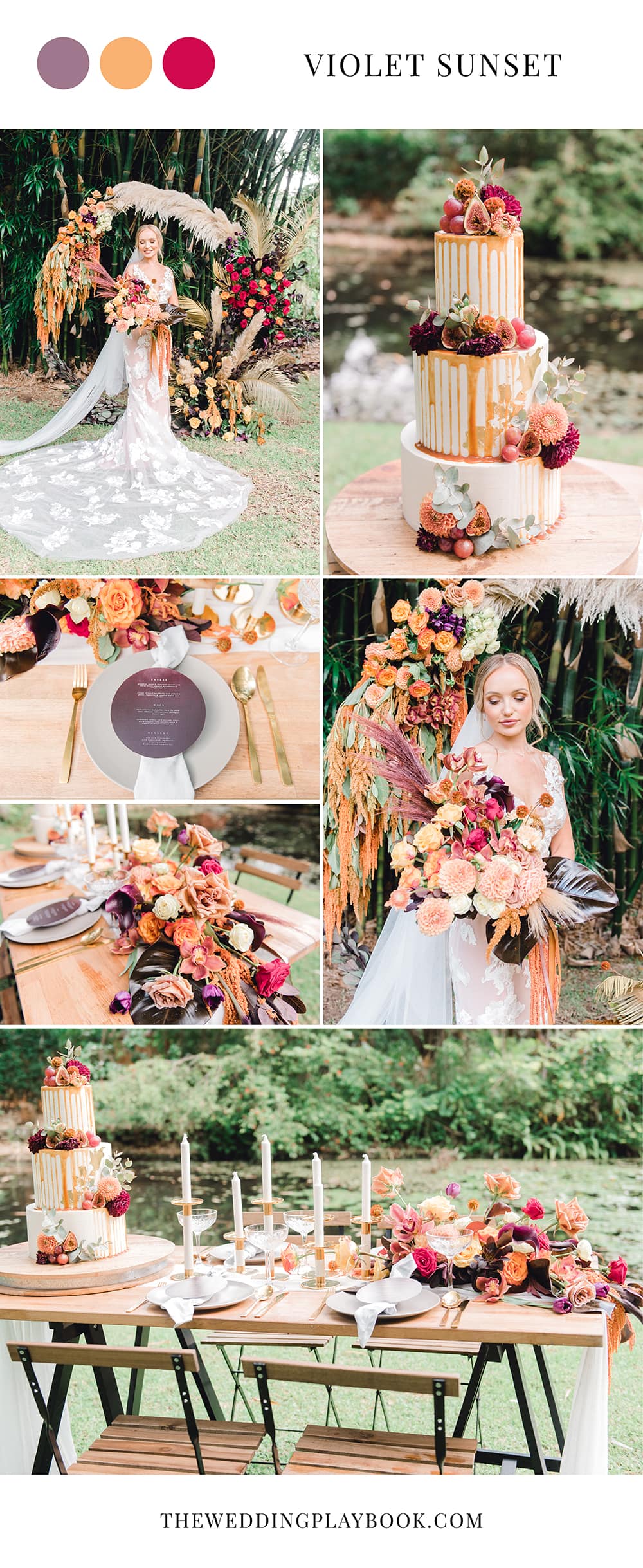 Violet Sunset Wedding Inspiration | Photography: Joy Philippe Photography
