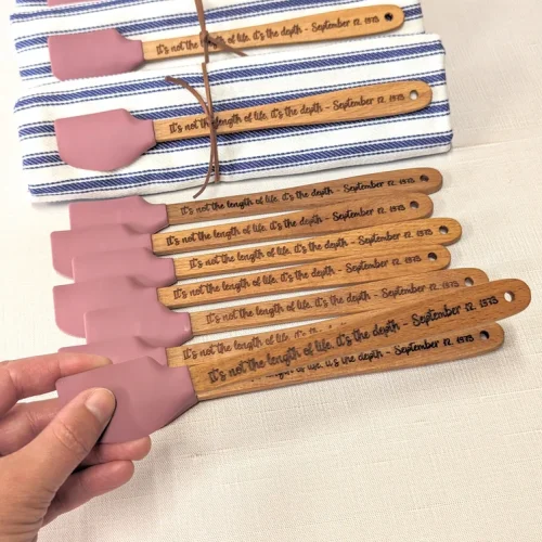 Laser Engraved Mini Spatula Wedding Favours
